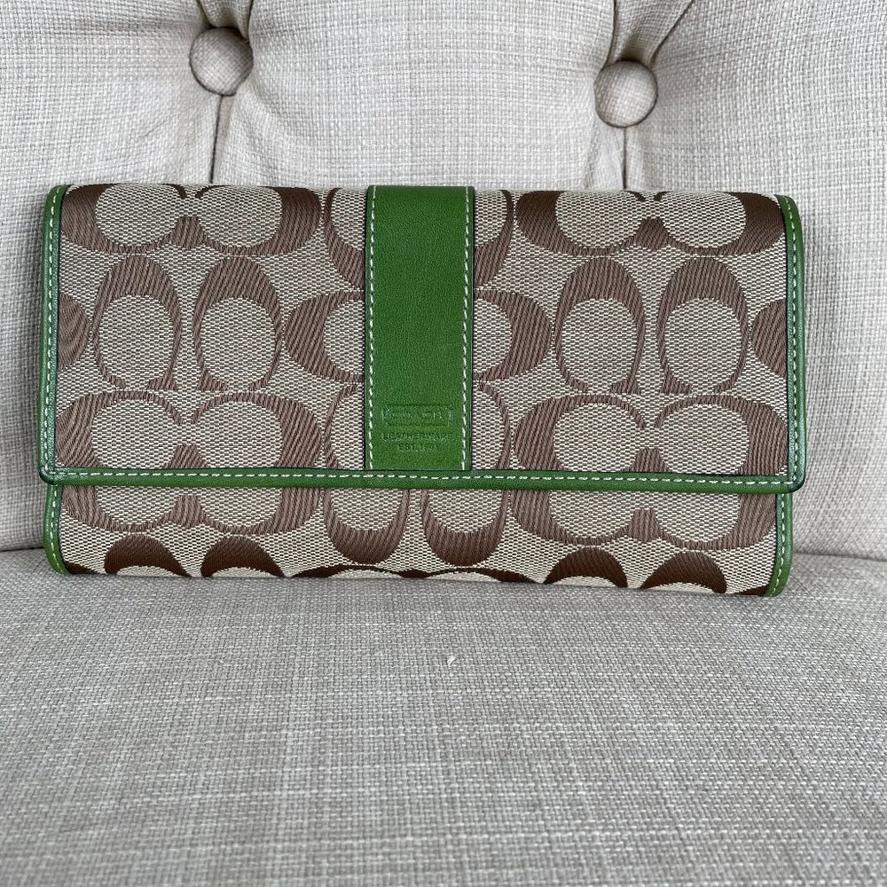 Large Trifold Coach Wallet